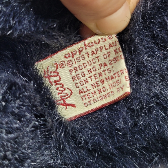 Vintage Applause Black Labrador Dog Pup 1987 Avarti Plush Stuffed Animal Italy - Picture 8 of 9